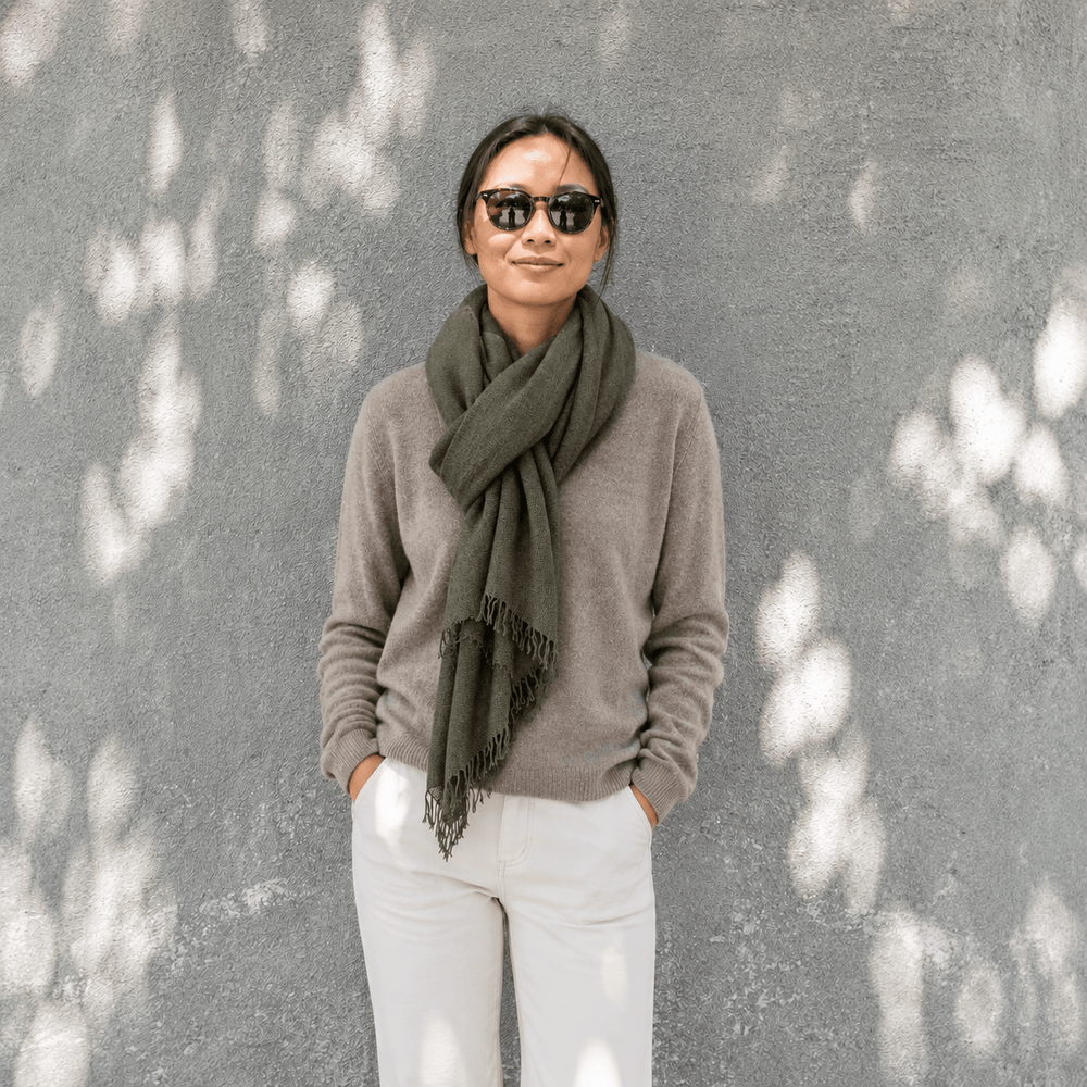 Rubyzaar RTW - Accessories Rubyzaar Boho Shawl - Army