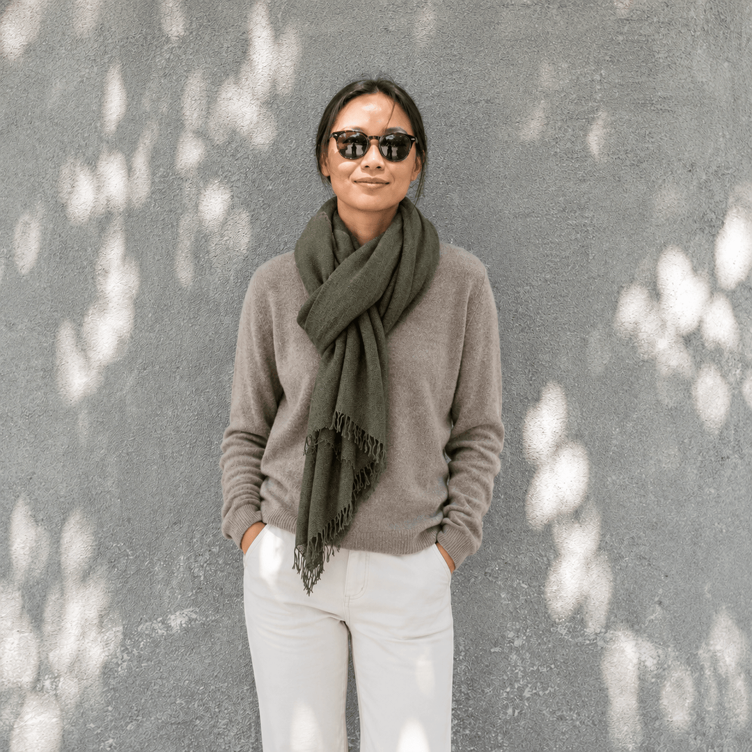 Rubyzaar RTW - Accessories Rubyzaar Boho Shawl - Army