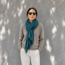 Load image into Gallery viewer, Rubyzaar RTW - Accessories Rubyzaar Boho Shawl - Dark Cyan
