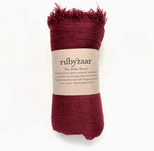 Load image into Gallery viewer, Rubyzaar RTW - Accessories Rubyzaar Boho Shawl - Oxblood
