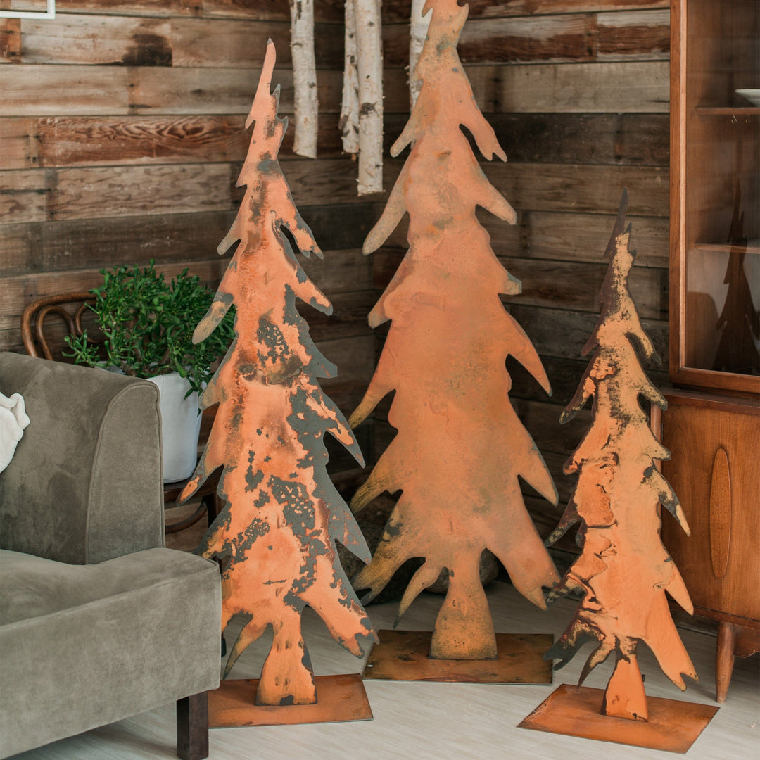 Prairie Dance Proudly Handmade in South Dakota, USA 32" Rusted Steel Pencil Tree Collection