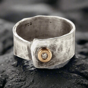 J & I Jewelry Proudly Handmade in Pennsylvania, USA Rustic Gold Rush Ring