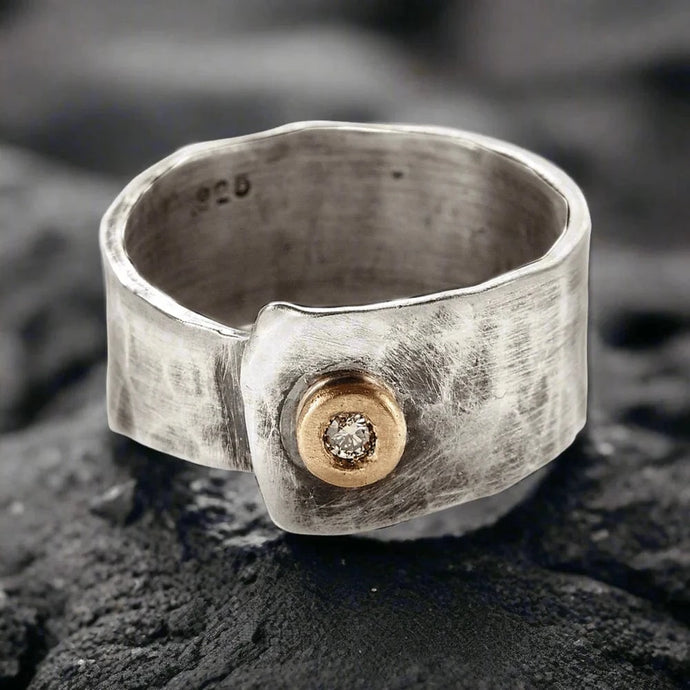 J & I Jewelry Proudly Handmade in Pennsylvania, USA Rustic Gold Rush Ring