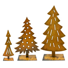 Load image into Gallery viewer, Prairie Dance Proudly Handmade in South Dakota, USA Rustic Metal Christmas Tree Cutouts
