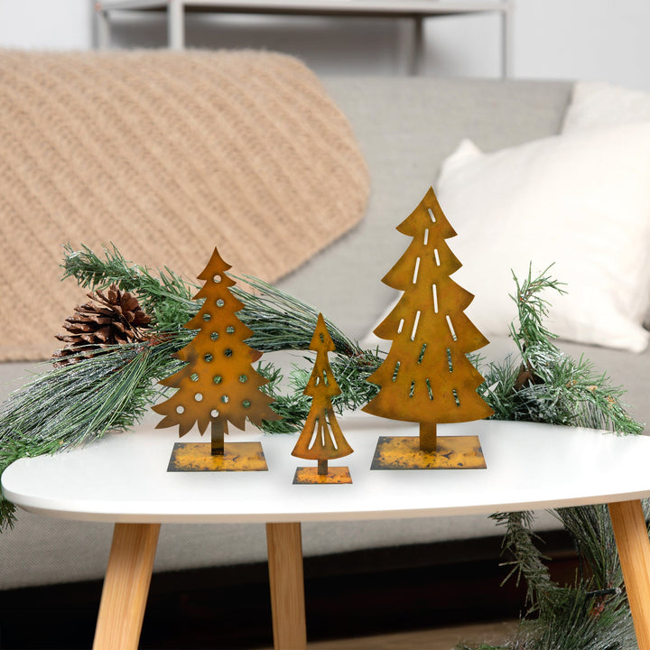 Prairie Dance cutout Christmas trees grouped together; each tree sold separately, view 1