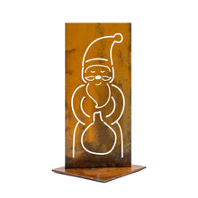 Load image into Gallery viewer, Prairie Dance Proudly Handmade in South Dakota, USA Santa Clause Panel, Hand Drawn Santa Metal Christmas Decor
