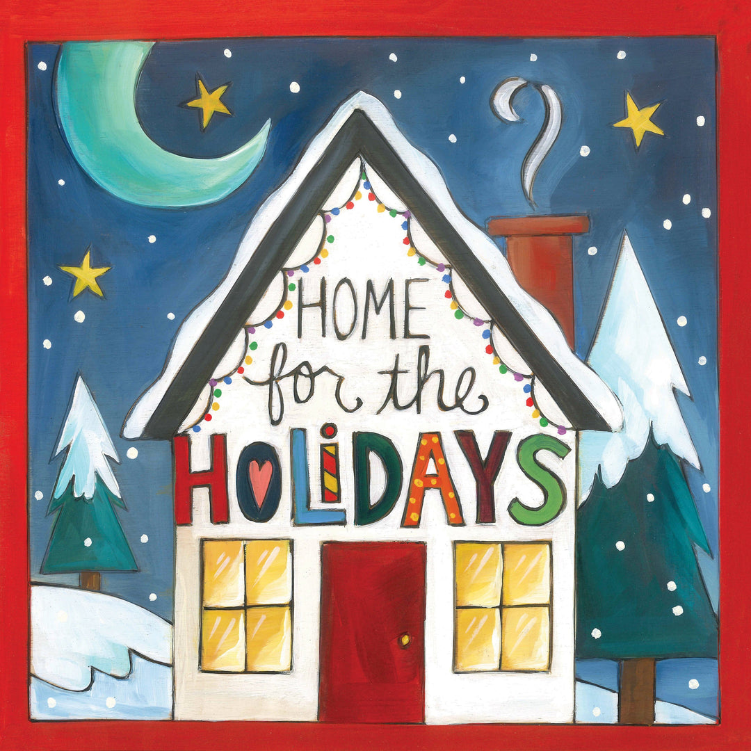 Sincerely Sticks Wall Art Santa Stop Here 9" x 9" Plaque