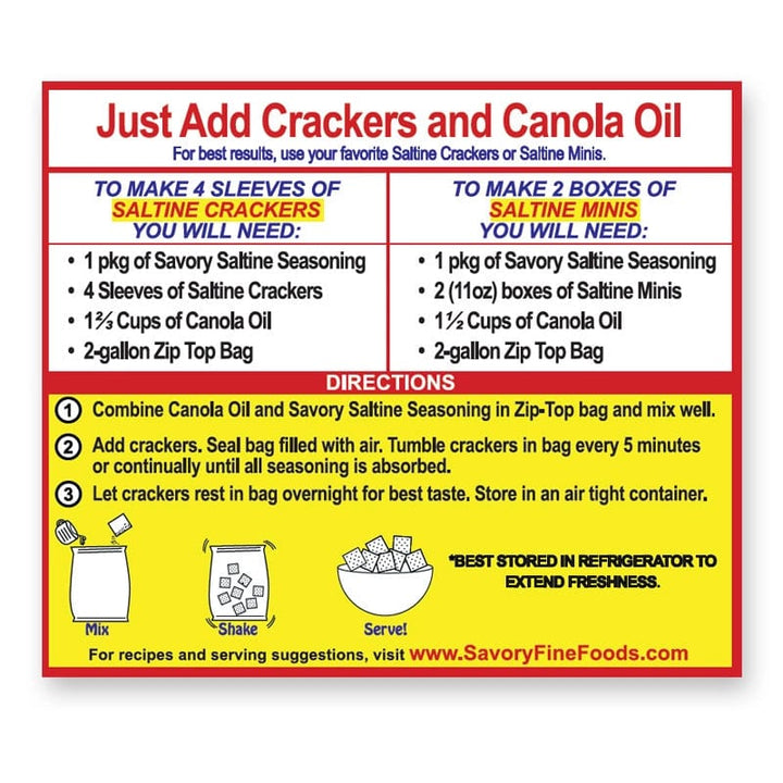 Savory Fine Foods LLC Baking Mixes Savory Party Cracker Seasoning - Classic Original