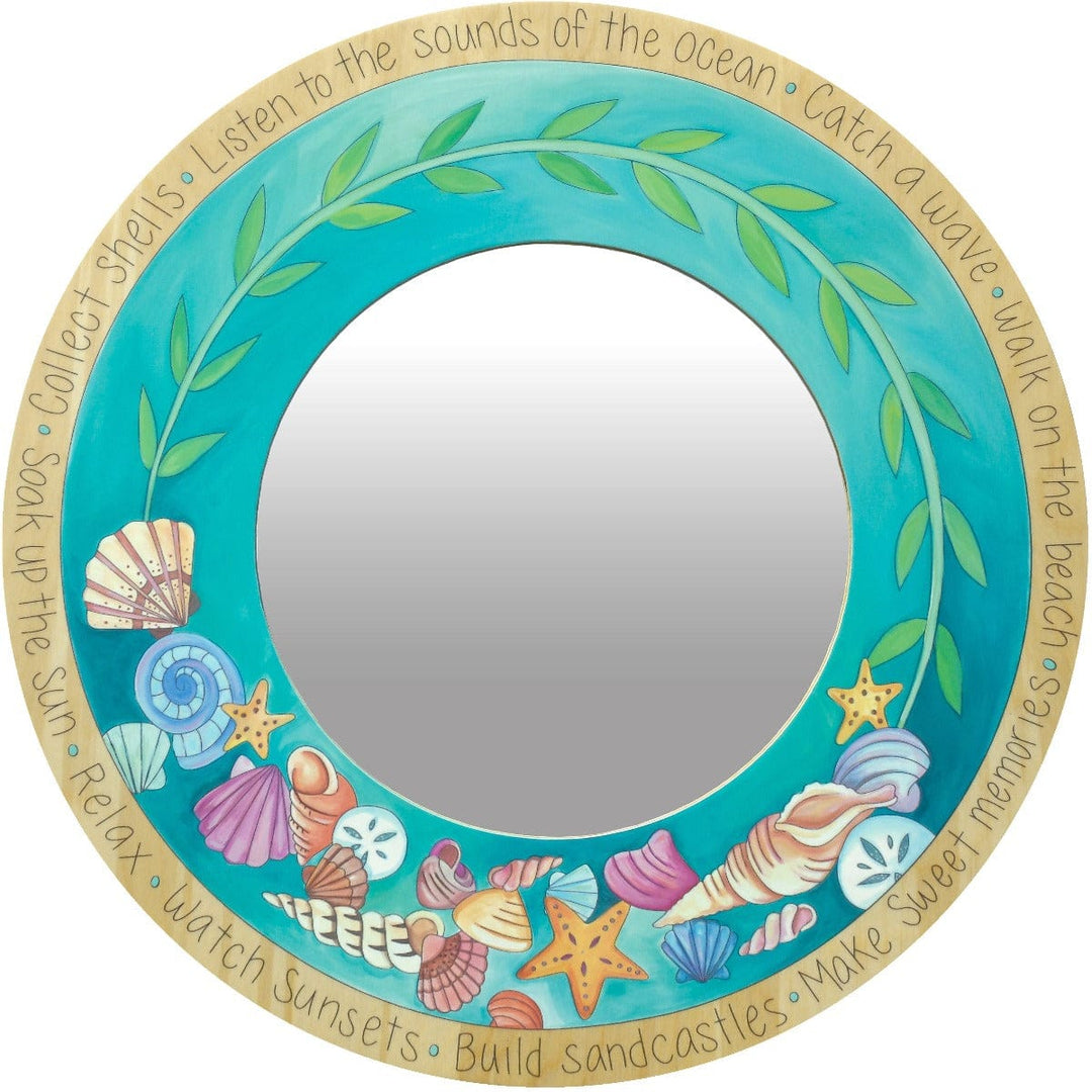 Sincerely Sticks Wall Mirrors Shell Yeah 18" Round Mirror | Sincerely Sticks