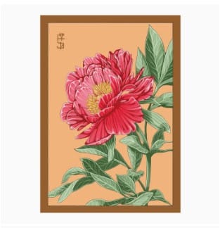 Chive Peony Shido Floral Art Posters by Chive