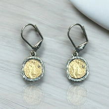 Load image into Gallery viewer, TAT2 Designs Jewelry - Earrings Silver Pavia Coin &amp; Frame Dangle Earring
