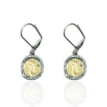 Load image into Gallery viewer, TAT2 Designs Jewelry - Earrings Silver Pavia Coin &amp; Frame Dangle Earring
