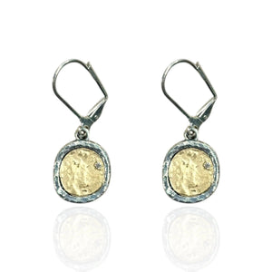 TAT2 Designs Jewelry - Earrings Silver Pavia Coin & Frame Dangle Earring