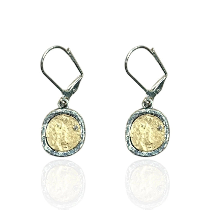 TAT2 Designs Jewelry - Earrings Silver Pavia Coin & Frame Dangle Earring