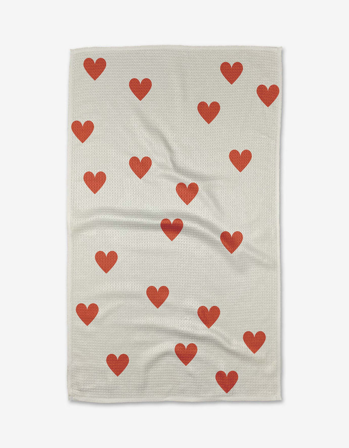 Geometry Towels Simple Love Tea Towel