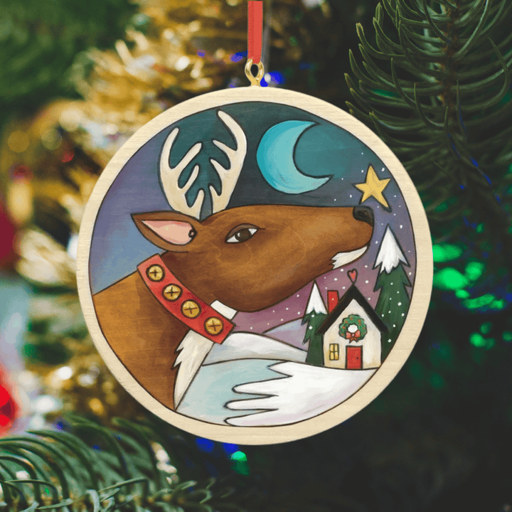 Sincerely Sticks Seasonal &amp; Holiday Decorations Sincerely, Sticks “Rudolph” Reindeer Christmas Ornament