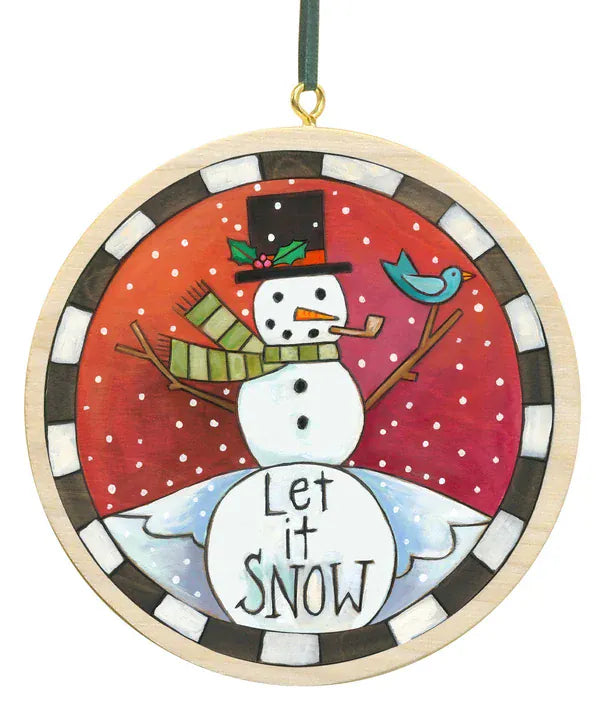 Sincerely Sticks Seasonal &amp; Holiday Decorations Sincerely, Sticks “Snowfriend” Snowman Christmas Ornament