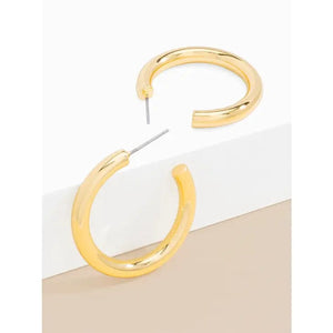 Zenzii Jewelry - Earrings Small Chunky Hoop Earring Gold