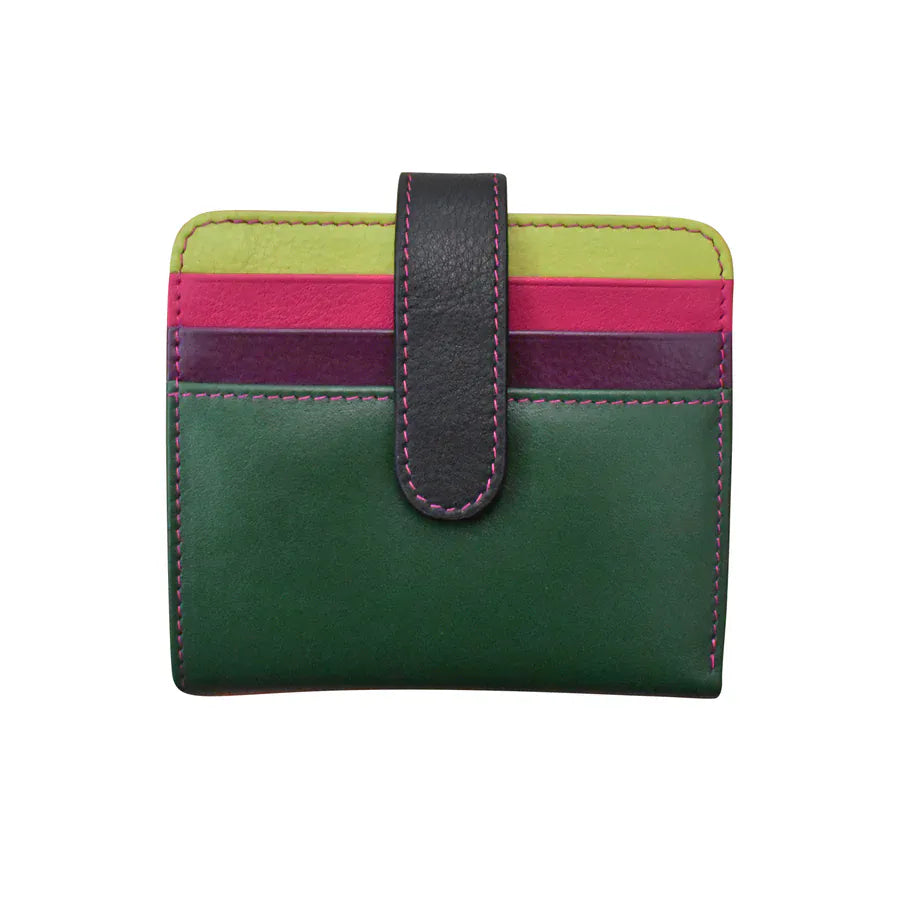 ili New York Forest Multi Small Leather Wallet Credit Card Holder, Bi-Fold Credit Card Wallet
