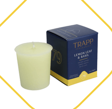 Load image into Gallery viewer, Trapp Fragrances Lemon Leaf and Basil Small Scented Votive Candles
