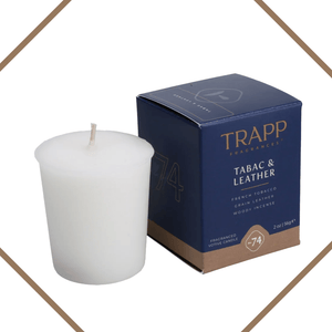 Trapp Fragrances Tabac and Leather Small Scented Votive Candles