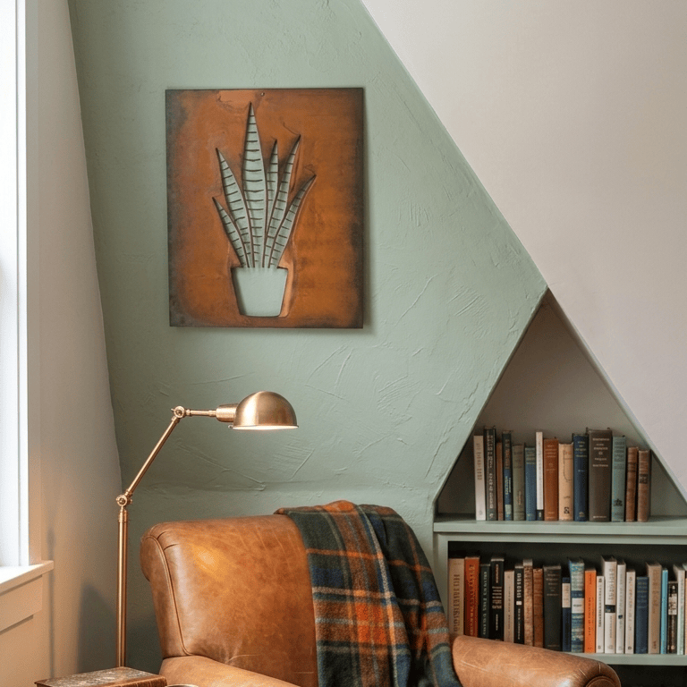 Prairie Dance Proudly Handmade in South Dakota, USA Snake Plant Wall Art, Metal Wall Decor