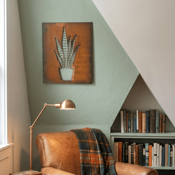 Prairie Dance Proudly Handmade in South Dakota, USA Snake Plant Wall Art, Metal Wall Decor