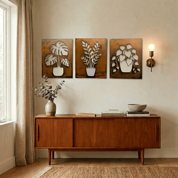 Prairie Dance Proudly Handmade in South Dakota, USA Snake Plant Wall Art, Metal Wall Decor