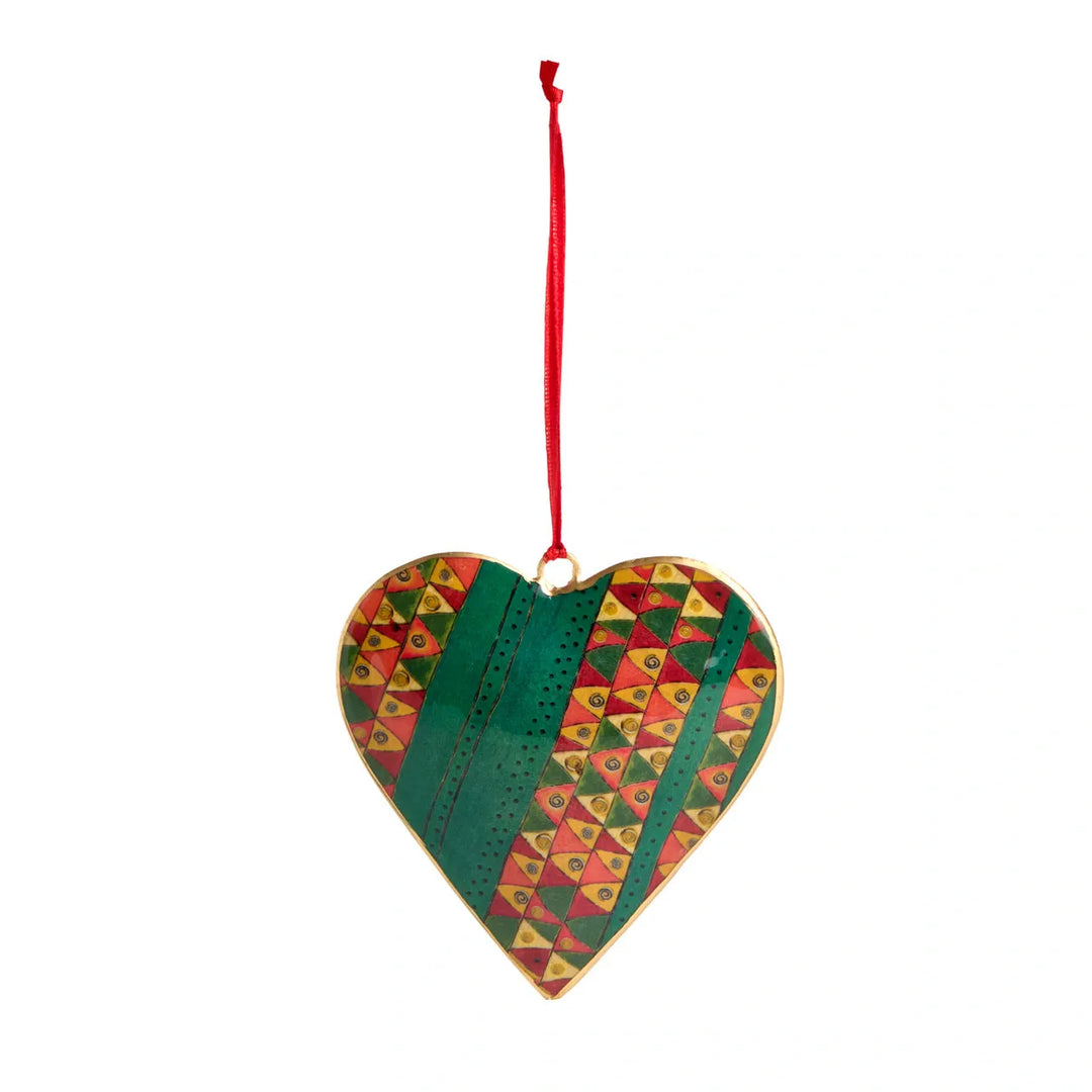Demdaco Christmas Ornament Snowflake Metal Heart Ornament