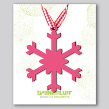 Load image into Gallery viewer, Spunky Fluff Proudly handmade in South Dakota, USA Magenta Snowflake Ornament &quot;Chill&quot;
