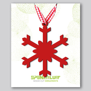 Spunky Fluff Proudly handmade in South Dakota, USA Snowflake Ornament "Chill"