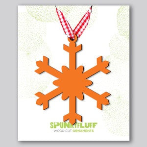 Spunky Fluff Proudly handmade in South Dakota, USA Snowflake Ornament "Chill"