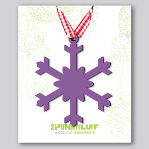 Spunky Fluff Proudly handmade in South Dakota, USA Snowflake Ornament "Chill"