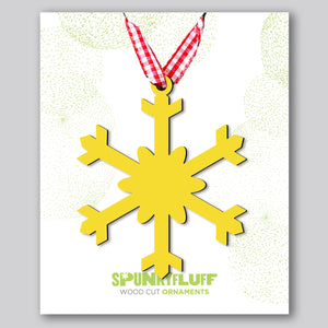 Spunky Fluff Proudly handmade in South Dakota, USA Snowflake Ornament "Chill"