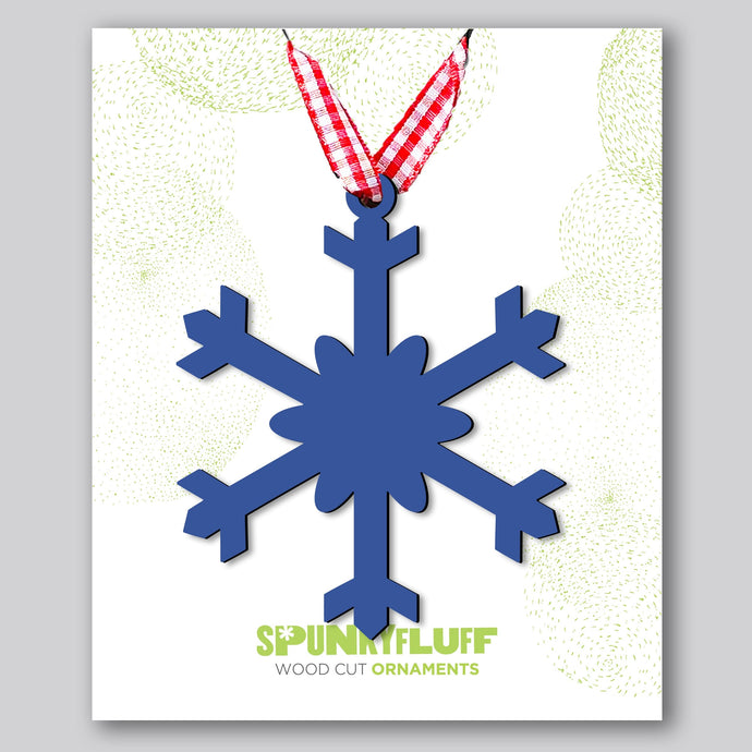 Spunky Fluff Proudly handmade in South Dakota, USA Snowflake Ornament 