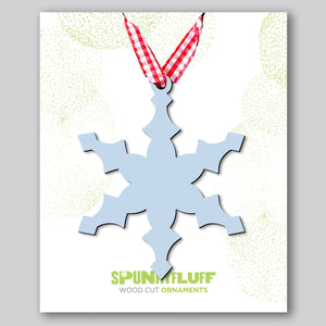 Spunky Fluff Proudly handmade in South Dakota, USA Powder Snowflake Ornament "Freeze"