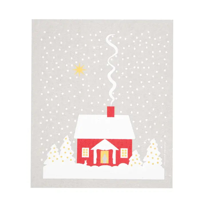 Cose Nuove Home Decor - Linens Snowy House Swedish Dishcloth
