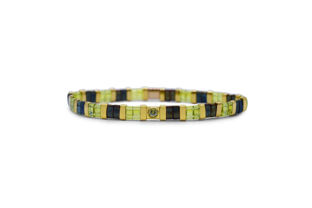 Stia August (Peridot) So Colorful Tila Bracelet