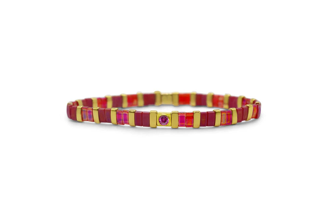 Stia July (Ruby) So Colorful Tila Bracelet