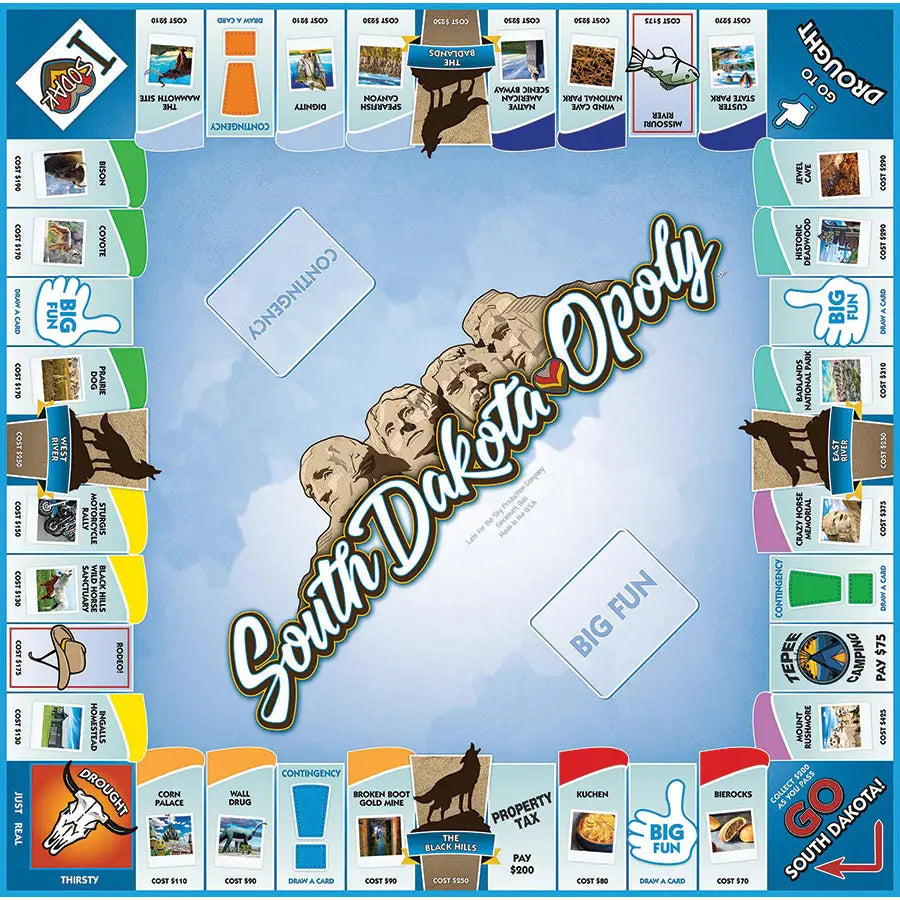 Outset Games and Cobble Hill Puzzles Books Cards Games and Puzzles - Games and Puzzles South Dakota Opoly Game