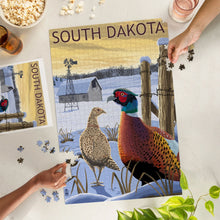 Load image into Gallery viewer, Lantern Press Proudly Handmade in Washington, USA South Dakota Pheasants 1000 Piece Puzzle
