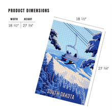 Load image into Gallery viewer, Lantern Press Proudly Handmade in Washington, USA South Dakota Ski Lift Above the Trees 1000 Piece Puzzle
