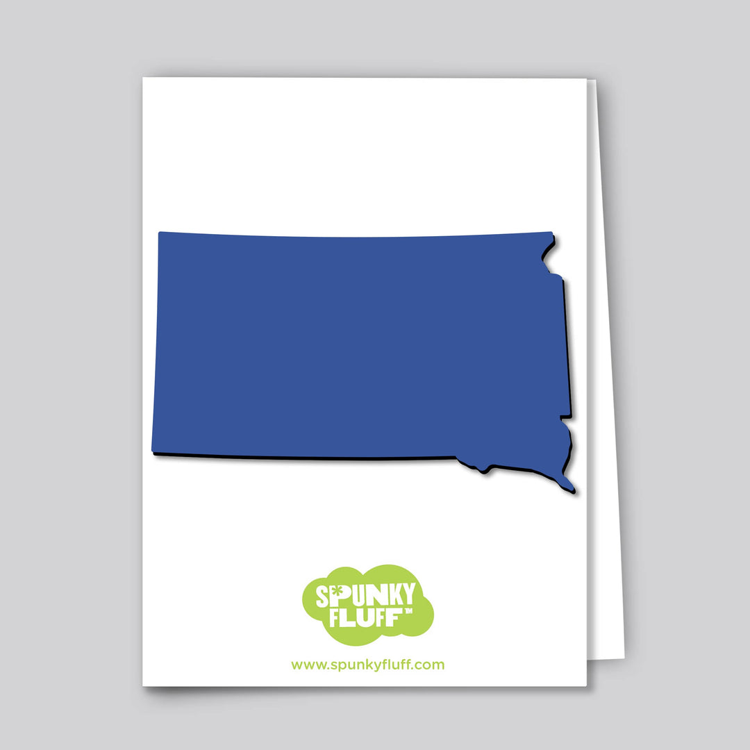 Spunky Fluff Proudly handmade in South Dakota, USA Cobalt South Dakota State Shape Magnet – State Pride Fridge Magnet