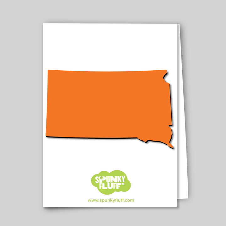 Spunky Fluff Proudly handmade in South Dakota, USA Orange South Dakota State Shape Magnet – State Pride Fridge Magnet