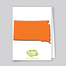 Load image into Gallery viewer, Spunky Fluff Proudly handmade in South Dakota, USA Orange South Dakota State Shape Magnet – State Pride Fridge Magnet
