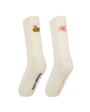 Load image into Gallery viewer, Many Mornings Ready to Wear Sport Sock Busy Bees
