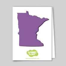 Load image into Gallery viewer, Spunky Fluff Proudly handmade in South Dakota, USA Purple State Pride State Shape Magnets
