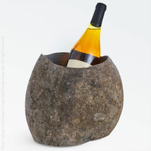 Load image into Gallery viewer, Design Ideas Texxture Stoneshard Carved Riverstone Wine Bucket
