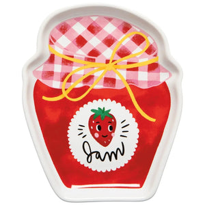 Danica Brands Home Decor - Kitchen Gourmet Entertaining - Serveware Functional Strawberry Jam Shaped Dish