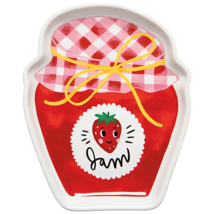 Danica Brands Home Decor - Kitchen Gourmet Entertaining - Serveware Functional Strawberry Jam Shaped Dish
